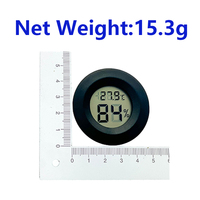 OKY3065-9 Termometer Higrometer Mini Bulat LCD Digital Tester Sensor Detektor (Baterai tidak termasuk)