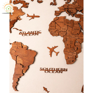 Multi-strato 3D mappa <span class=keywords><strong>del</strong></span> <span class=keywords><strong>mondo</strong></span> in legno mappa di viaggio con la decorazione dell'ufficio o soggiorno parete arte per i paesi e <span class=keywords><strong>capitali</strong></span> - Product Image 4