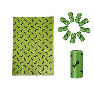 Hot Eco Friendly Dog Poop Bags-Compostable/Almidón de maíz Durable Easy-Tear con correa Clip Tamaño universal al por mayor personalizado - Product Image 3