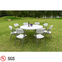 Table et chaises de pique-nique pliantes d'extérieur Table et chaises de banquet pliantes en plastique pour dîner en famille