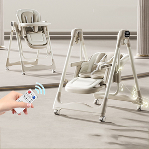CLAFBEBE kursi tinggi bayi, ayunan listrik Multi fungsi, sandaran penyesuaian 165 °, kursi goyang penyesuaian tinggi - Product Image 1