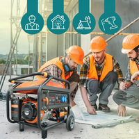 Générateur d'essence portable 3,2 kW 3,5 kW 4 temps OHV refroidi par air 110 V 220 V 240 V à cadre ouvert pour la maison, les travaux de construction en extérieur