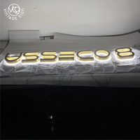 Enseignes personnalisées en acier inoxydable avec lettres métalliques rétroéclairées par LED Enseigne lumineuse inversée de haute qualité
