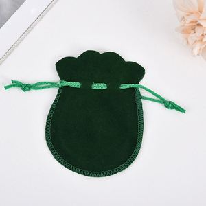 Pochettes à bijoux en velours faites à la main avec cordon de serrage, sacs de rangement compacts en forme de gourde pour chevillères, breloques et perles culturelles - Product Image 4
