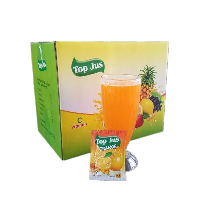 Konzentrieren Sie Orangen-Mango-Ananas-Getränke pulver mit Erdbeer geschmack 25g für 1 Liter Wassersaft pulver Fabrik lieferant