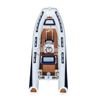 Canot rigide gonflable de 4.8m 16ft Deep V Hypalon Tube coque en aluminium bateau à côtes gonflables pour le plaisir