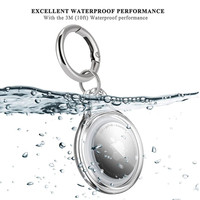 4 packs d'étuis pour Apple Airtag Holders, matériau TPU transparent, étui souple et antichoc pour étui Airtag Keychain Waterproof