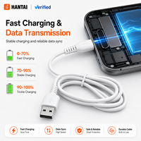Câble Micro USB Durable 2.4A à Charge Rapide, Cordon en PVC Blanc Compatible Android, Kindle, Enceintes et Batteries Externes