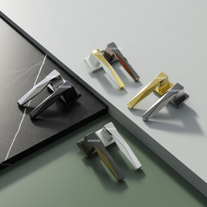 Guangdong-manopola Hardware senza vittorie di lusso in legno serratura maniglia della porta per Pakistan con serratura e chiave - Product Image 4