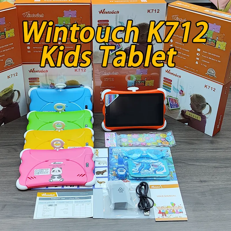 キッズタブレットHD幼児タブレット2GB16GBWiFi子供学習タブレットAndroid7インチキッドタブレット (SIMカード付き)