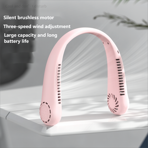 El mejor precio Ventilador de cuello colgante Mini ventilador portátil Ventilador portátil con batería de litio incorporada - Product Image 5