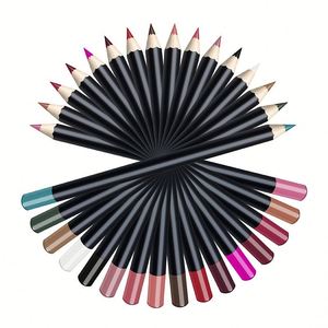Delineador de Ojos, Cejas y Labios 3 en 1 Multifuncional con Logotipo Personalizado, Lápiz Labial de Madera, Lápiz Labial Mate, Cosméticos en 25 Colores - Product Image 1