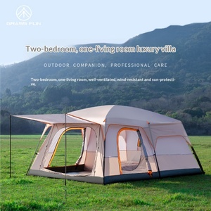 Ensemble de tente de <span class=keywords><strong>camping</strong></span> compacte pliable facile à transporter, tente Oxford imperméable et résistante au vent avec revêtement argenté <span class=keywords><strong>pour</strong></span> la protection solaire, idéale <span class=keywords><strong>pour</strong></span> les vacances à la plage - Product Image 3
