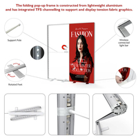 Boîte à lumière LED SEG portable personnalisée, en aluminium et PVC, pour stand d'exposition, boîtes lumineuses rétroéclairées, publicité pour stand de salon professionnel