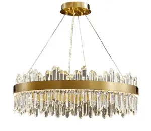 Indoor Decoration Lighting Modern Crystal Pendant Light Lustres De Cristal Grande Luxo Pendentes Led Chandelier Crystal Lights