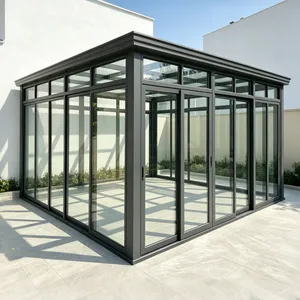 Solárium de Aluminio Prefabricado, Invernadero de Vidrio Personalizado para Jardín Exterior, Extensión de Patio para Villa - Product Image 3