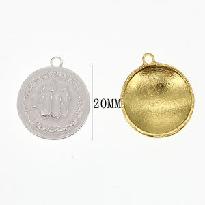 Liontin Mini Berlapis Emas untuk Bayi, <span class=keywords><strong>Enamel</strong></span> Islami Muslim Allah, Pita, Simpul, Mahkota untuk Anak-anak - Product Image 5