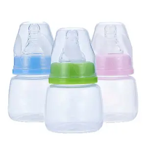 Mini garrafa de amamentação para recém-nascidos, garrafa de 60ml, mamilo de silicone com capa