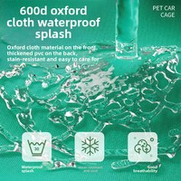 Sac de transport pliable grande capacité pour animaux de compagnie, en maille Oxford respirante avec fermeture éclair, pour chiens et chats de petite/moyenne taille, design classique, charge maximale 25 kg