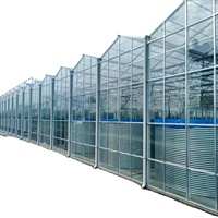 Kit de serre en verre agricole moderne avec système hydroponique système de refroidissement système d'irrigation pour légumes fruits fleurs