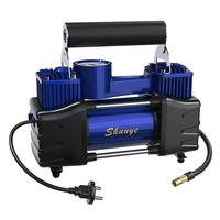 Nouveau Compresseur d'Air Portable 110V/220V à Double Cylindre en Métal pour Voiture, Moto et Camion avec Moniteur de Pression des Pneus 2026