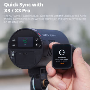 <span class=keywords><strong>Flash</strong></span> de photographie GODOX AD100PROII 100Ws 2.4G TTL, stroboscope 1/8000 HSS, <span class=keywords><strong>flash</strong></span> de poche avec batterie au lithium 2600mAh - Product Image 4