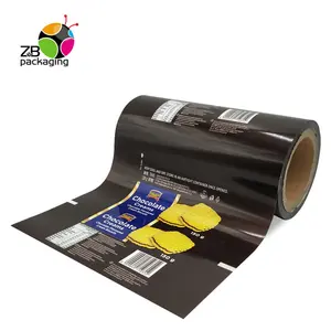 Customized Printed High Barrier Aluminum Foil Metallic Laminated Roll Film Plastic Potato Chips Packaging Bag Rollstock