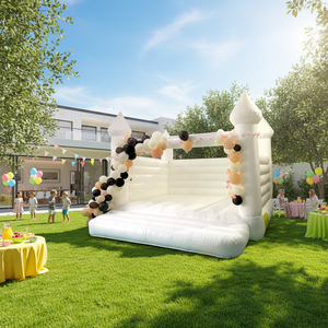 Château de rebond gonflable en PVC/vinyle blanc de mariage YARD avec ventilateur 4x4x2.7m 10 enfants capacité pour 3-10 ans - Product Image 1