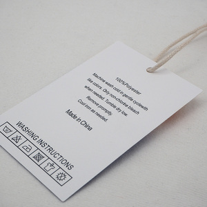 Aangepaste Dubbele Afdrukken Naam En Logo Kledingstuk <span class=keywords><strong>Custom</strong></span> Dikke Hang Tags Hangen Tags Voor Vrouwen Kleding Voor Baby Kleding Met Strings - Product Image 5