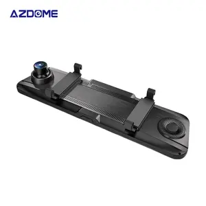 AZDOME PG02S-R 9,66 "Touchscreen 2K + 1080P 2-Kanal-Streaming-Spiegel Dashcam mit GPS, 64GB U3 TF-Karte, Super kondensator