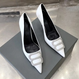 Chaussures de luxe sexy à talons hauts, sandales à bout pointu pour femmes, escarpins à talon aiguille de 9 cm, chaussures de mariage en cuir tendance - Product Image 4