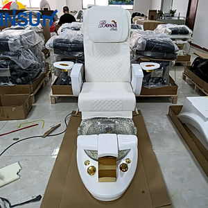 Insun Nagelstudio Luxuriöser Weißer Verstellbarer <span class=keywords><strong>Massage</strong></span>-Maniküre-Fußpflege-Stuhl Moderne Pediküre-Sessel im Angebot - Product Image 6