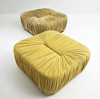 Italienisches minimalist isches Sofa, Wohnzimmer der High-End-Villa, großes, flach gefaltetes Leders ofa