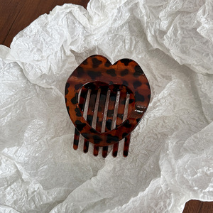 Nouvelle mode 2025 – Pince à cheveux plate en forme de cœur de 9,5 cm en plastique pour femme, idéale pour la vente en gros - Product Image 5