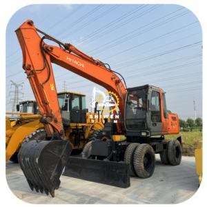 Originele verf <span class=keywords><strong>Hitachi</strong></span> ZX130W gebruikte graafmachine wielgraafmachine met bulldozerblad <span class=keywords><strong>Hitachi</strong></span> ZX135 <span class=keywords><strong>ZX150</strong></span> ZX200 ZX220 lage prijs - Product Image 1