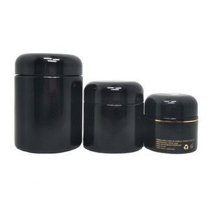 Bocaux en verre violet foncé à large ouverture 50g 150g 200g avec couvercle, pot en verre noir pour crème, pot en verre résistant aux UV - Product Image 1