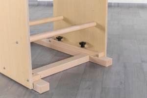 Barril <span class=keywords><strong>de</strong></span> Pilates <span class=keywords><strong>de</strong></span> Madera Maciza Hecho a Mano con Ruedas <span class=keywords><strong>de</strong></span> Deslizamiento Suave, Perfecto para Estiramiento Profundo y Movilidad Espinal en Casa o Estudio - Product Image 4