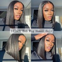Pelucas Bob Cabello humano Hd Peluca con cierre de encaje completo Proveedor Raw Brazilian Virgin Natural Cabello humano Pelucas cortas Bob para mujeres negras