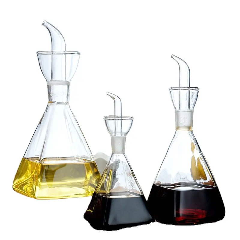 Borosilicate Pyrex nồi dầu hộ gia đình vinaigrette chai dầu gia vị nhà bếp chai dầu thủy tinh nhỏ giọt