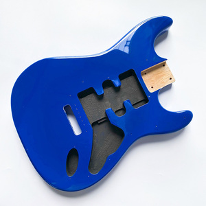 Cuerpo de guitarra DIY de aliso con acabado brillante azul místico al por mayor para kits - Product Image 3