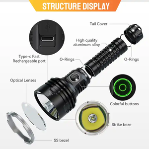 <span class=keywords><strong>Wurkkos</strong></span> TS30S PRO puissante lampe de poche 6000lm charge inversée 1086m lampe torche longue portée SBT90.2 avec Anduril 2.0 - Product Image 2