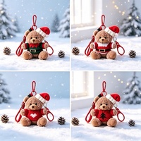 Uyeah Individuell Bedruckter Weihnachtspullover Teddybär Plüschtier Schlüsselanhänger Anhänger Weihnachtsbaum Atmosphäre Puppe Ornament