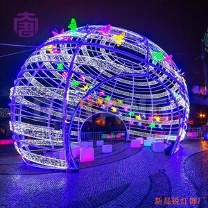 Arco de Luces LED 3D con Diseño de Bola, IP65, para Decoración Navideña de Calles, Plazas Comerciales y Exteriores, Color Personalizable - Product Image 6