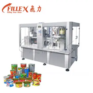 Automatic Can Sealing Machine Canned Peach Production Line Canned Straw Mushroom Fruit Canning Machine