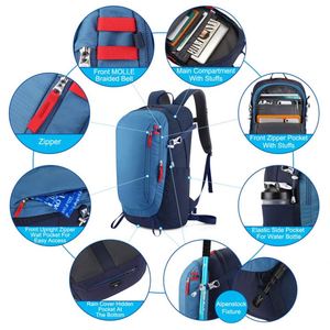 Outdoor Waterproof Nylon 30L <b>Small</b> Lightweight Hiking <b>Backpack</b> - Product Image 6