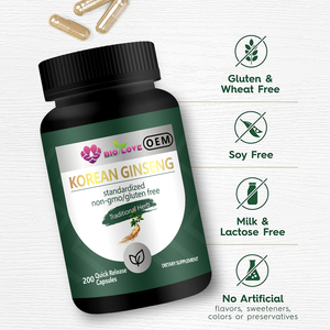 Cápsulas de Extrato de <span class=keywords><strong>Ginseng</strong></span> Vermelho Coreano Panax 2000mg de Fábrica Chinesa, Suplemento Herbal de Alta Qualidade para Aumento Masculino - Product Image 4