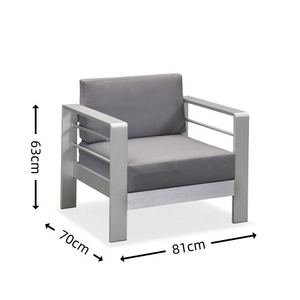Set Divano con Struttura in Alluminio, Design ad Angolo a L, Cuscini Spessi Lavabili, Gruppo Conversazione 4 Pezzi per Bordo Piscina e <span class=keywords><strong>Balcone</strong></span> - Product Image 2