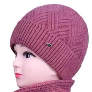 Gorro de punto de invierno para mujer, forrado de algodón y lana, cálido, color morado, para usar en invierno. - Product Image 5
