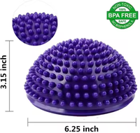 Boule semi-circulaire de massage de qualité supérieure thérapie musculaire des tissus profonds des pieds Fitness Pot de massage des pieds en PVC gonflable demi-pointe boule Durian