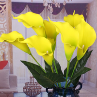 Usine en gros Style européen Real Touch unique PU Calla Lily Bouquet 60cm PE mousse respectueux de l'environnement réutilisable pour